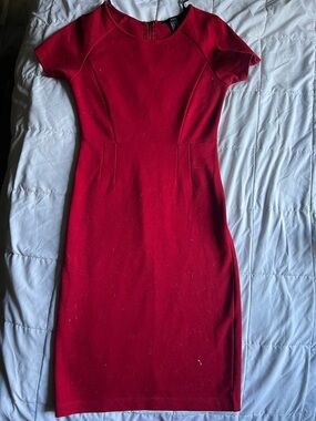 FOREVER 21 RED OFFICE DRESS